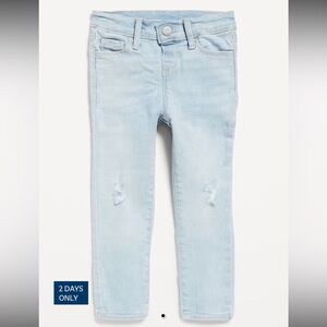Infant Girls Rockstar Skinny Jeans Frayed Hem Old Navy 3T Toddler Raw Edge Denim
